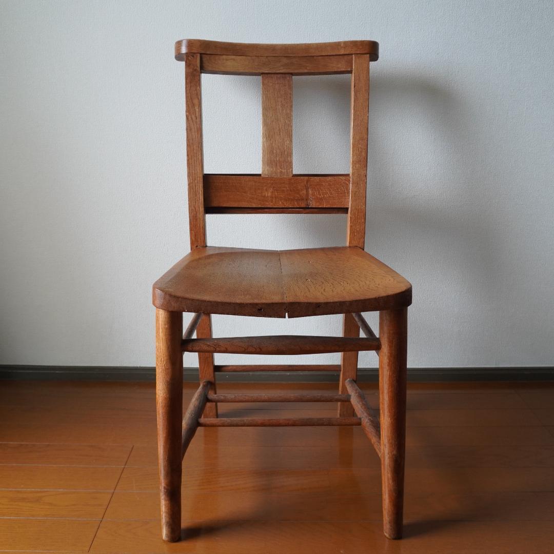 英国アンティーク木製チャペルチェア