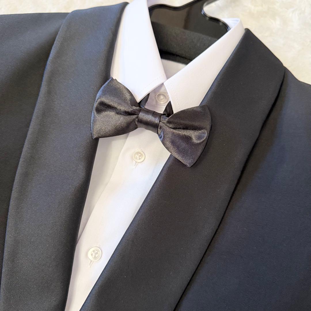 【美品】ブラックスーツ タキシード 発表会フォーマル　卒服 セットアップ 150