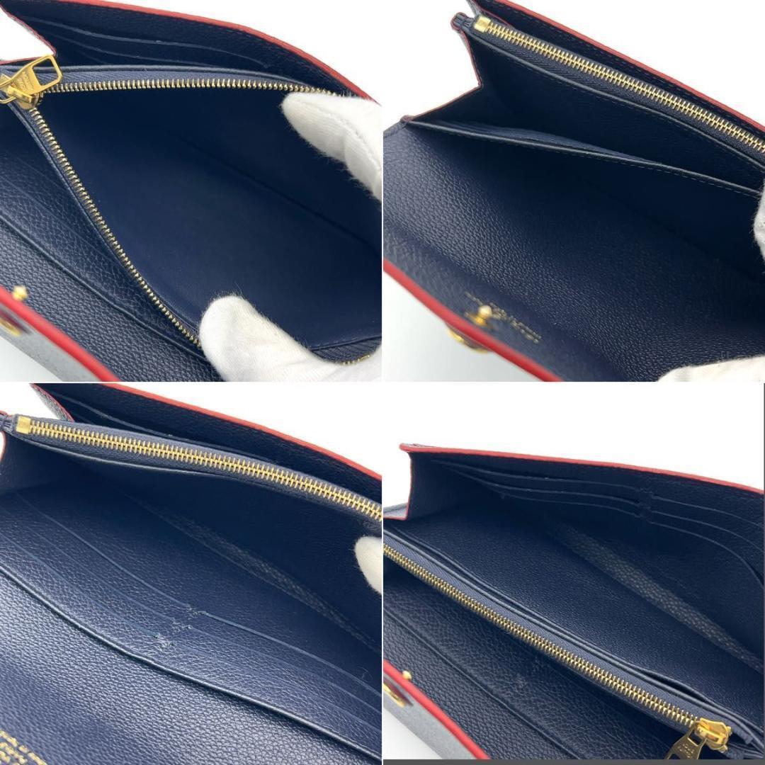 ルイヴィトン 長財布 アンプラント ポルトフォイユサラ ネイビー