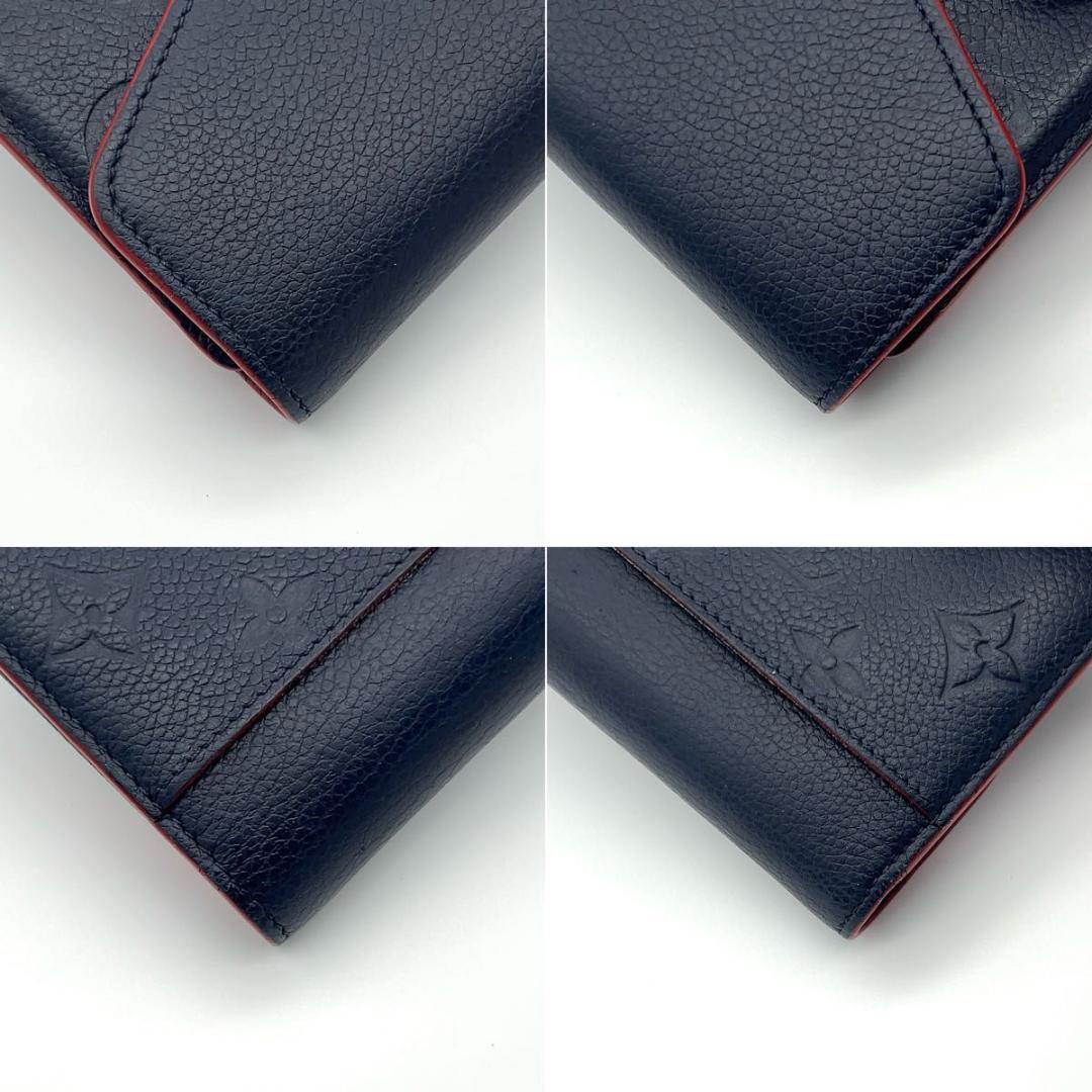 ルイヴィトン 長財布 アンプラント ポルトフォイユサラ ネイビー