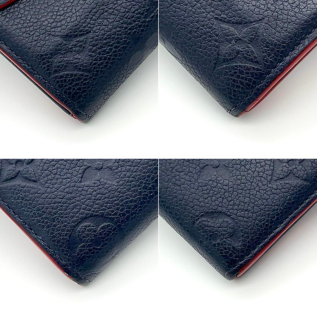 ルイヴィトン 長財布 アンプラント ポルトフォイユサラ ネイビー