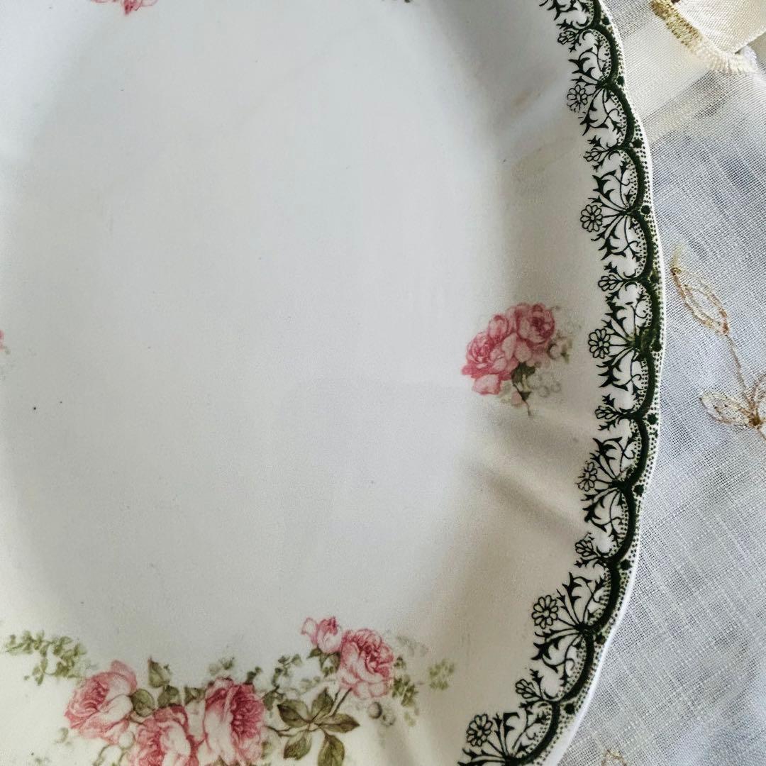 〈レア〉フランスアンティーク　多色　サンタマン　ラヴィエ　オーバル型