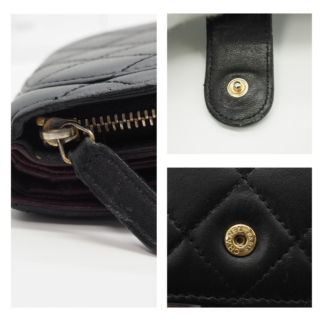 【キティちゃん】CHANEL シャネル マトラッセ 二つ折り財布 ミドル