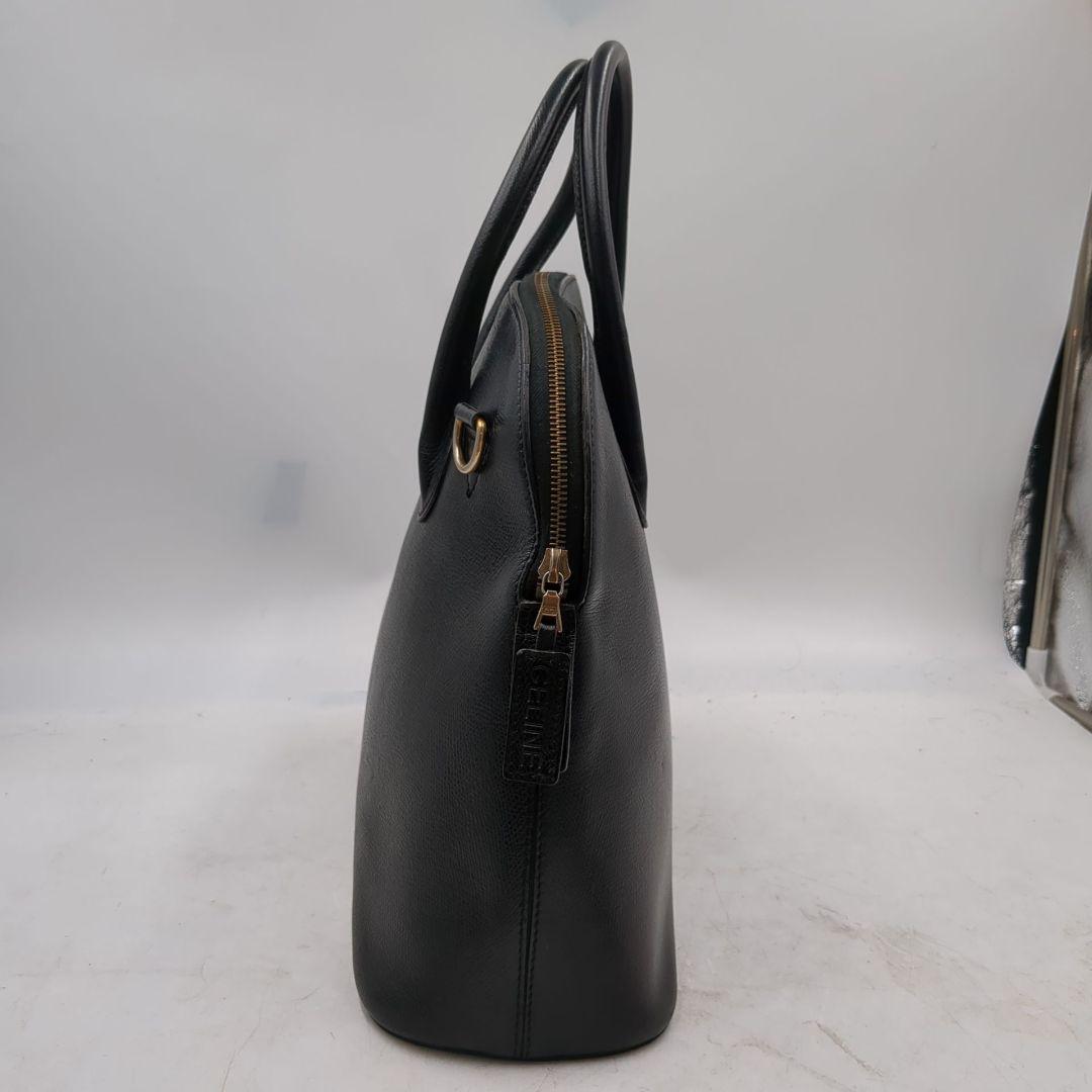 極美品 セリーヌ CELINE ショルダーバッグ ハンドバッグ 黒 ドーム型