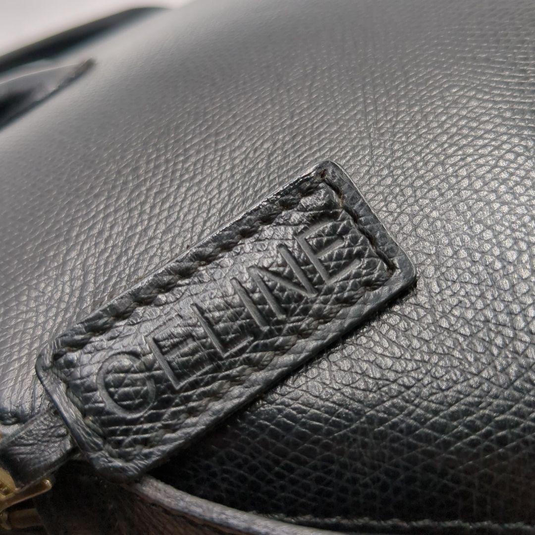 極美品 セリーヌ CELINE ショルダーバッグ ハンドバッグ 黒 ドーム型