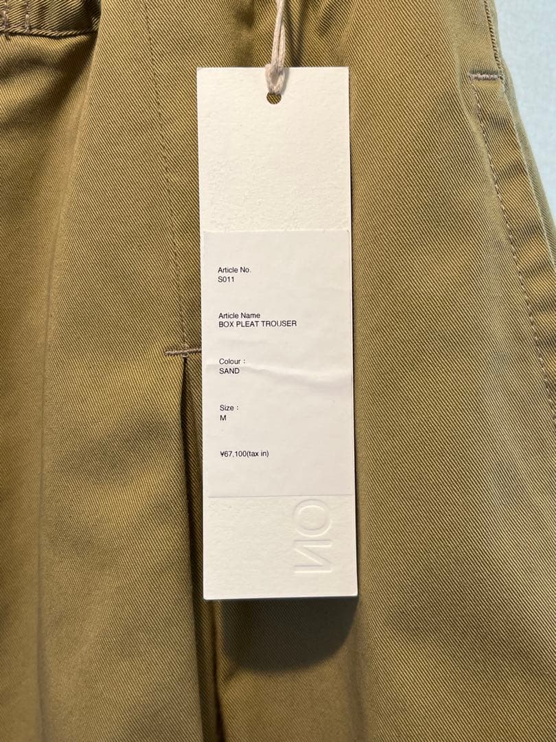 パンツ SAGE NATION BOX PLEAT TROUSER SAND