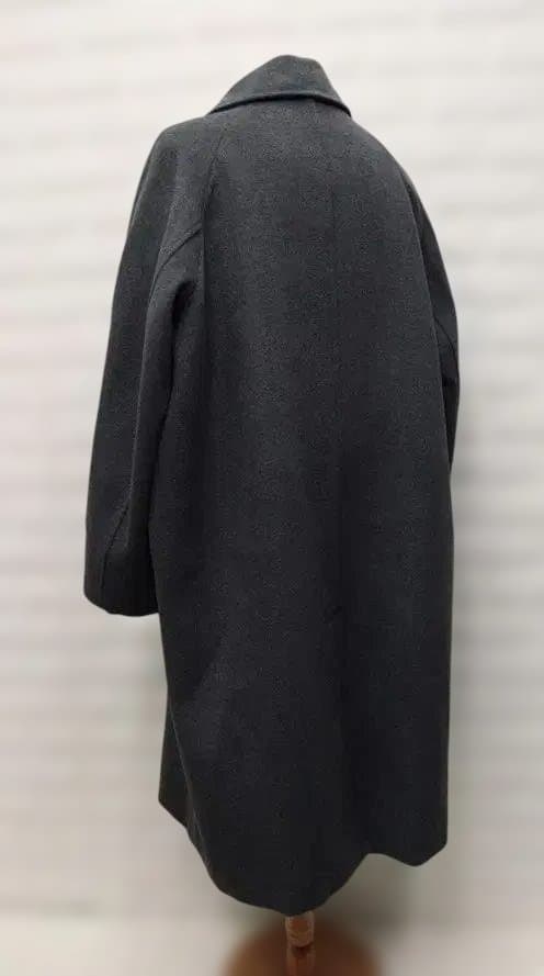 グレー チェスターコート ノーカラー