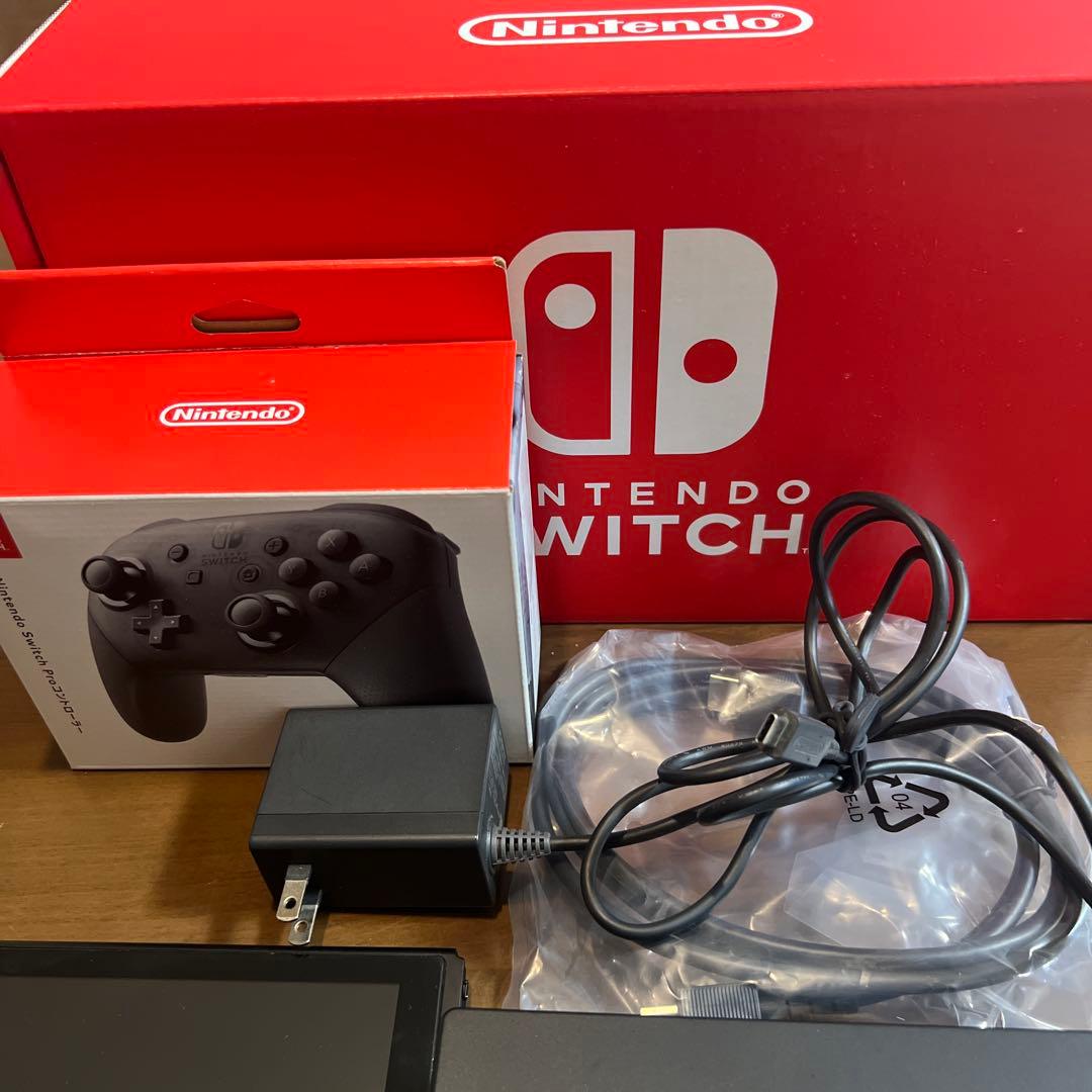 Nintendo Switch 本体 プロコントローラー SDカード128G付き