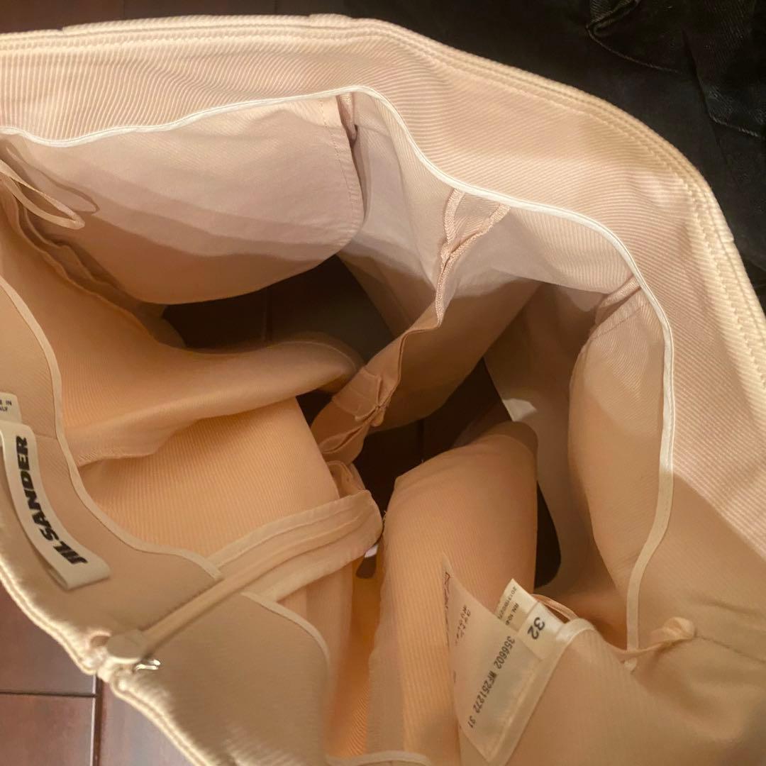 【JIL SANDER】イタリア製キュロットスカート　ピンクベージュ　サイズ32