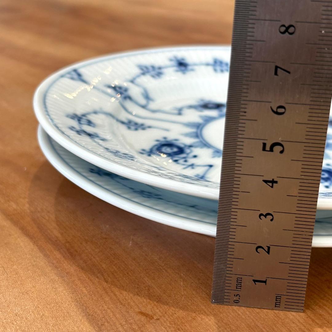 ロイヤルコペンハーゲン②★同一サイン２枚組プレイン★１7cmケーキ皿★美品