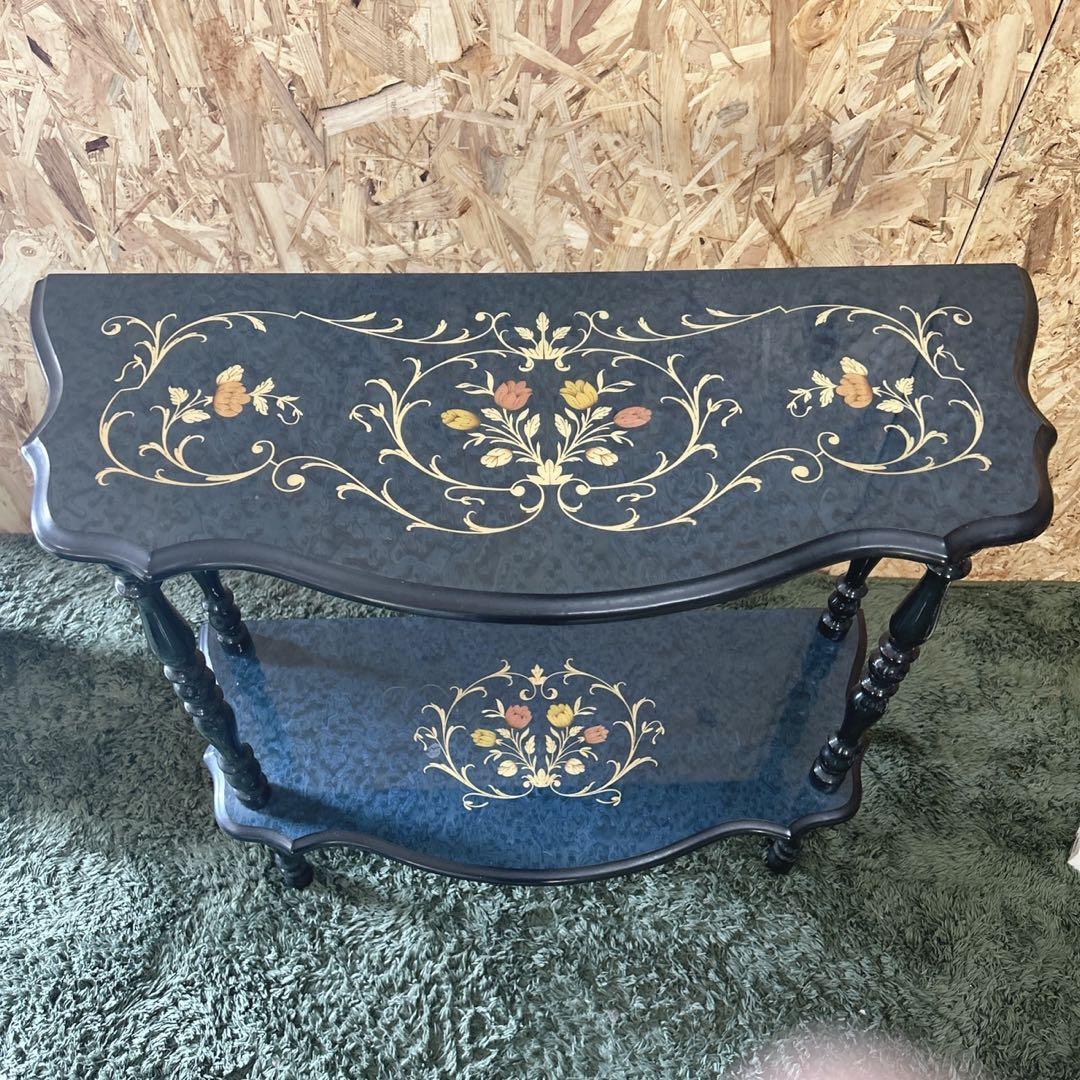 イタリア製Demain社 コンソールテーブル ブルー象嵌