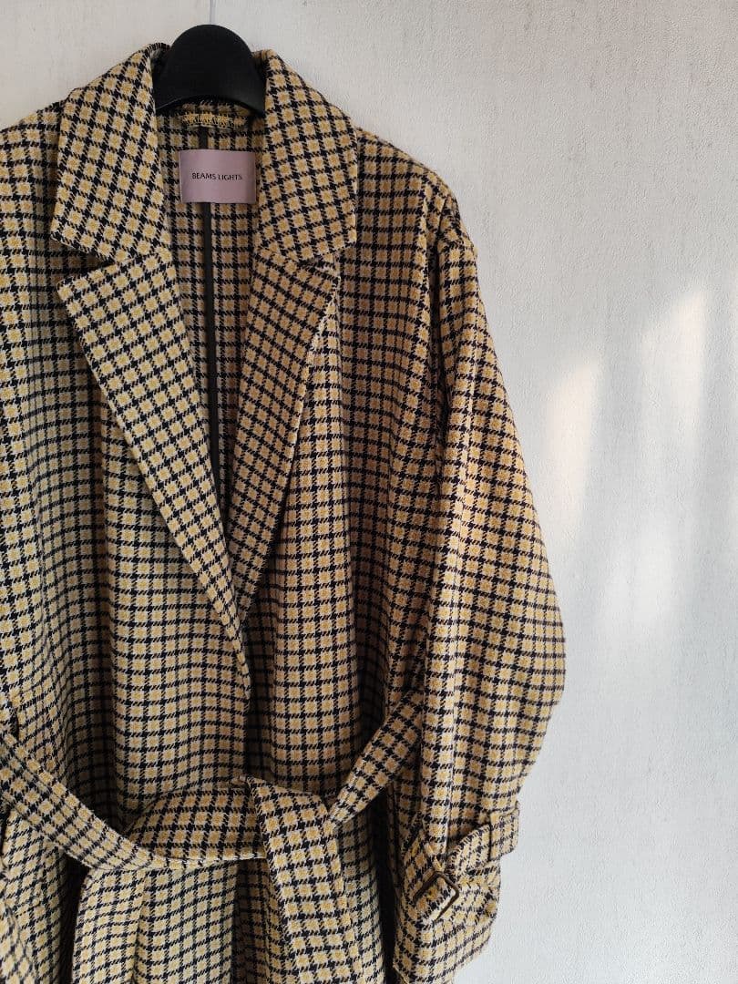 ビームスライツ 高級チェックコート/セオリー enfold