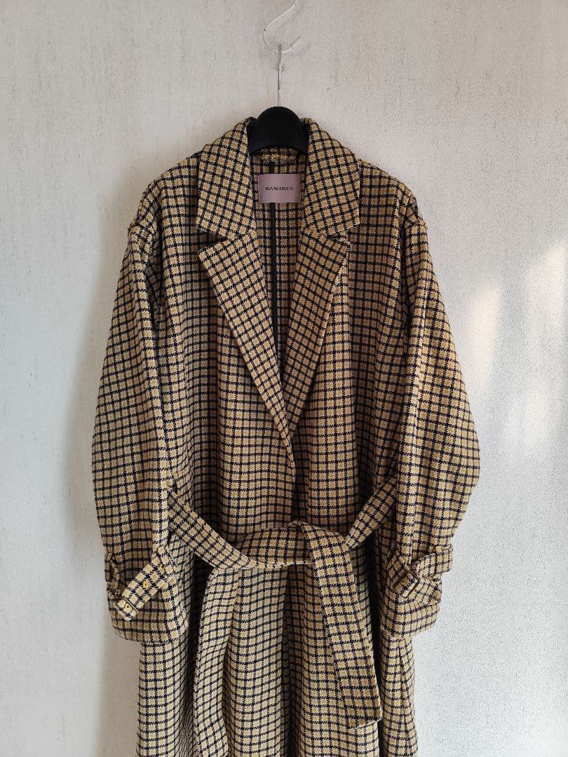 ビームスライツ 高級チェックコート/セオリー enfold