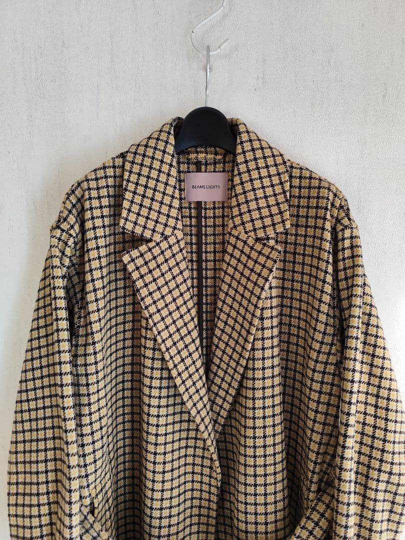 ビームスライツ 高級チェックコート/セオリー enfold