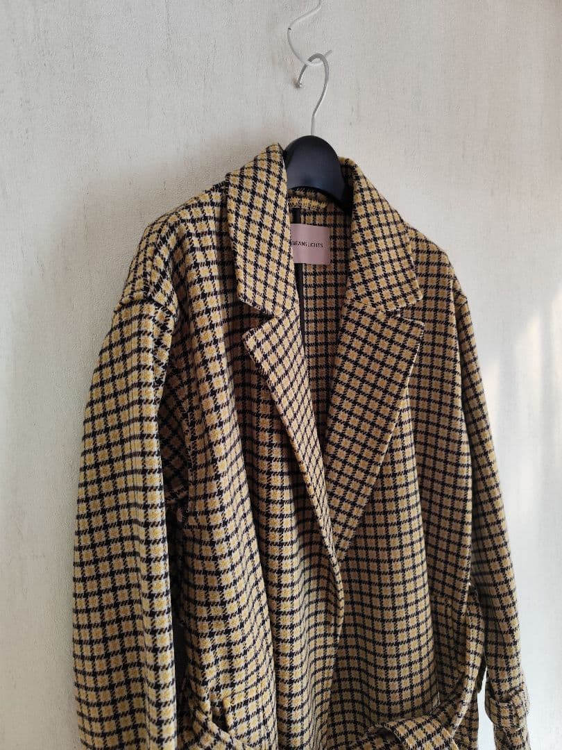 ビームスライツ 高級チェックコート/セオリー enfold