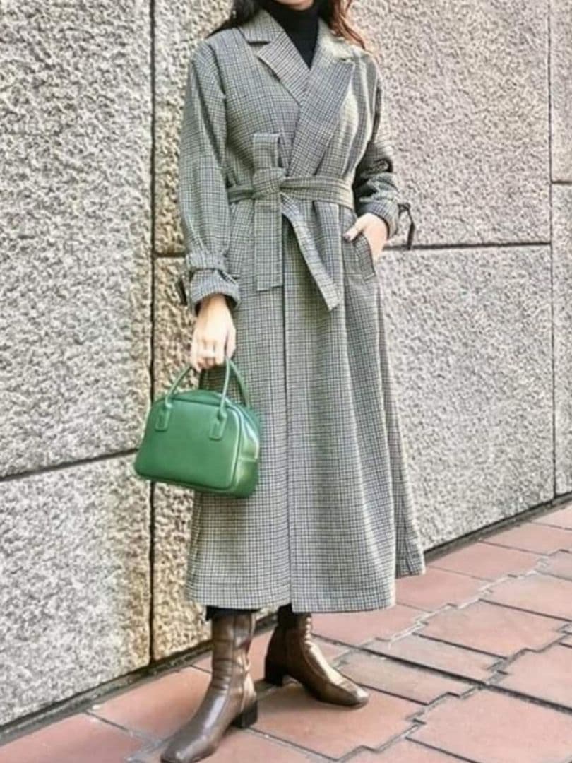 ビームスライツ 高級チェックコート/セオリー enfold