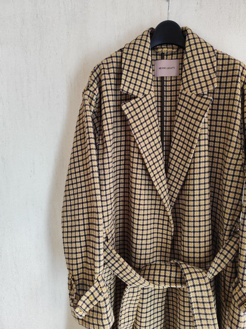 ビームスライツ 高級チェックコート/セオリー enfold