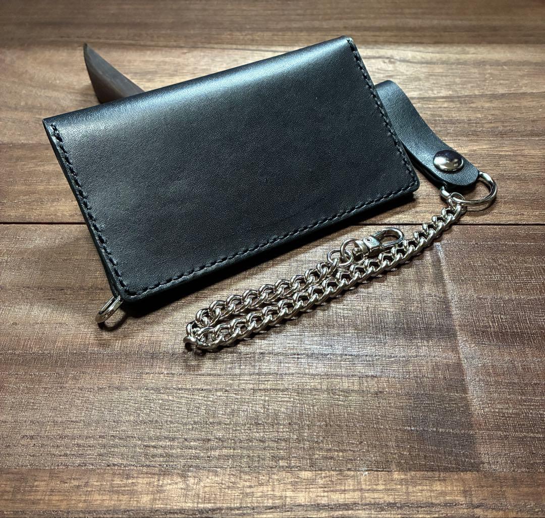 本革牛革ミドルトラッカーウォレット