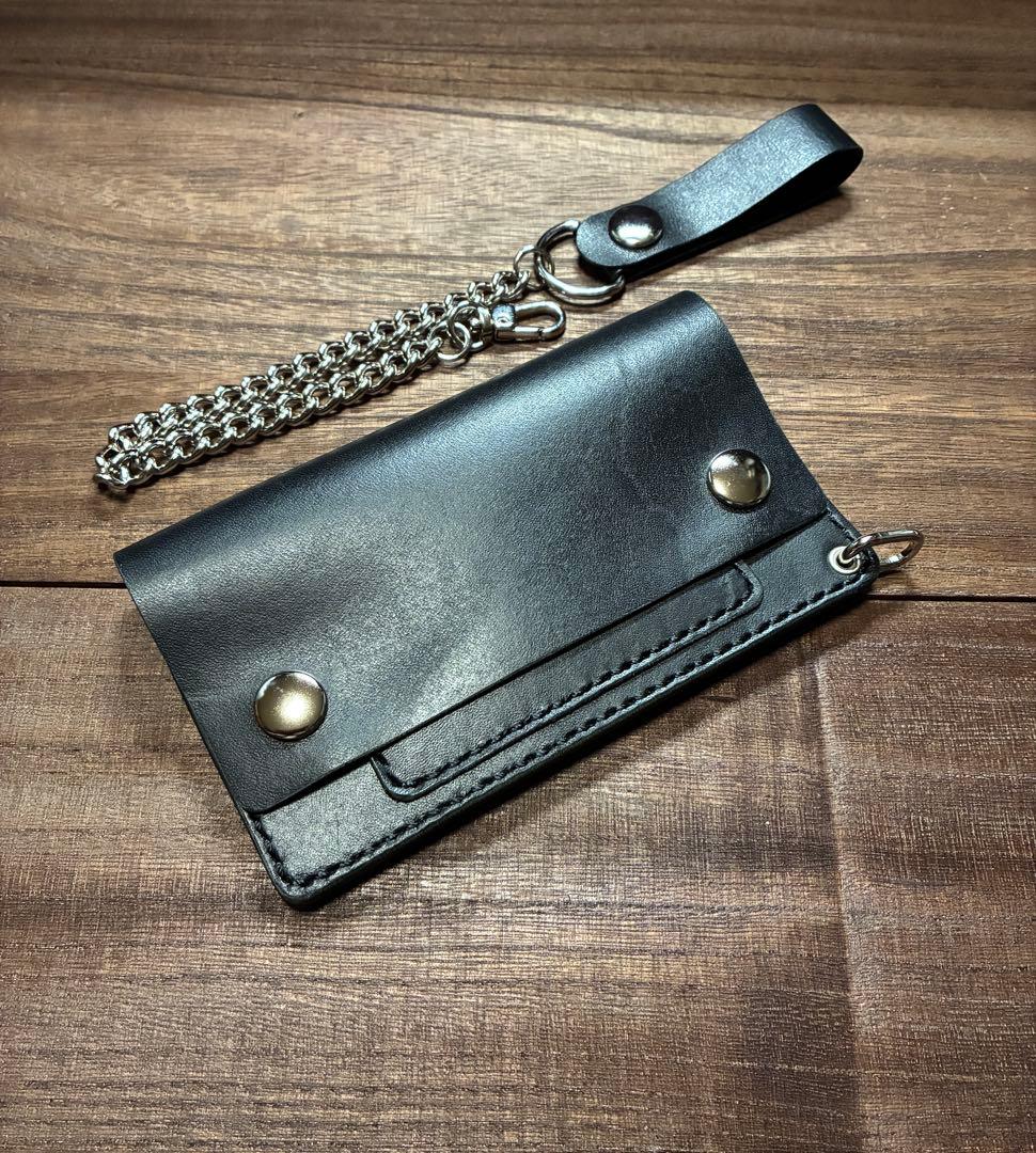 本革牛革ミドルトラッカーウォレット