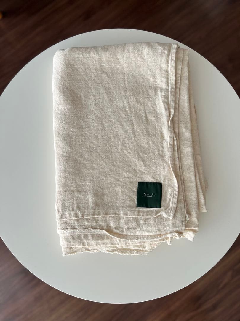 イタリア産　オーガニックヘンプ　ブランケット　ラージサイズ