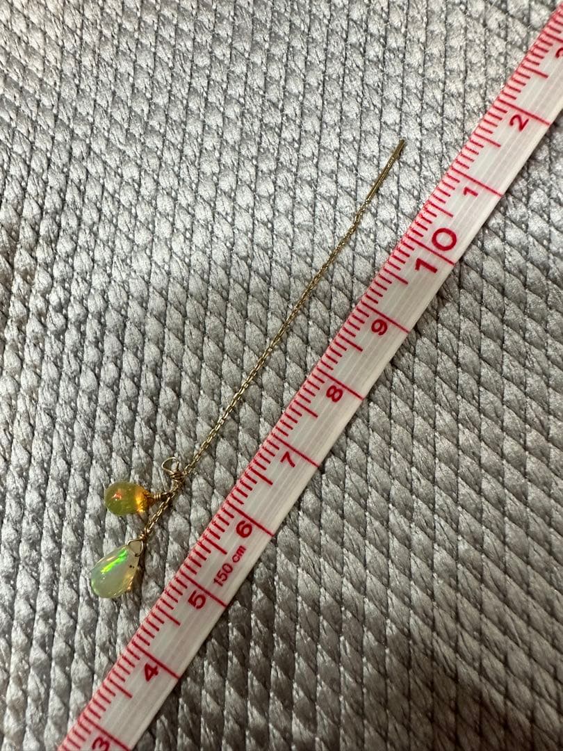 K18 プレシャスオパールアメリカンピアス