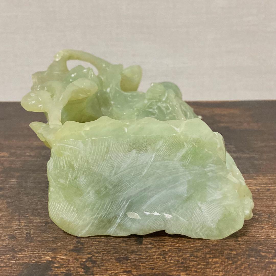 翡翠 観音菩薩 仏像 置物 彫刻 工芸品 美術品 骨董 レトロ
