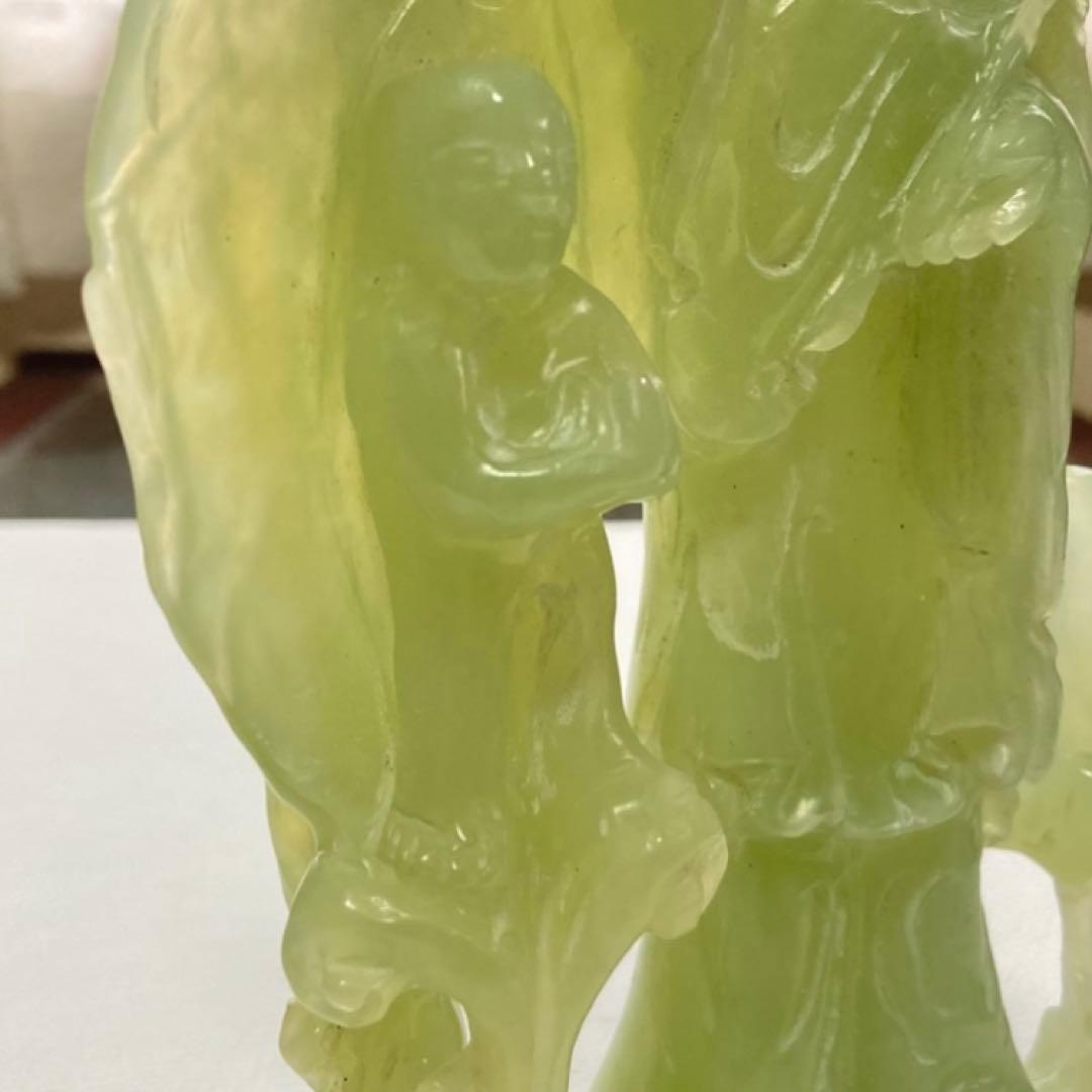 翡翠 観音菩薩 仏像 置物 彫刻 工芸品 美術品 骨董 レトロ