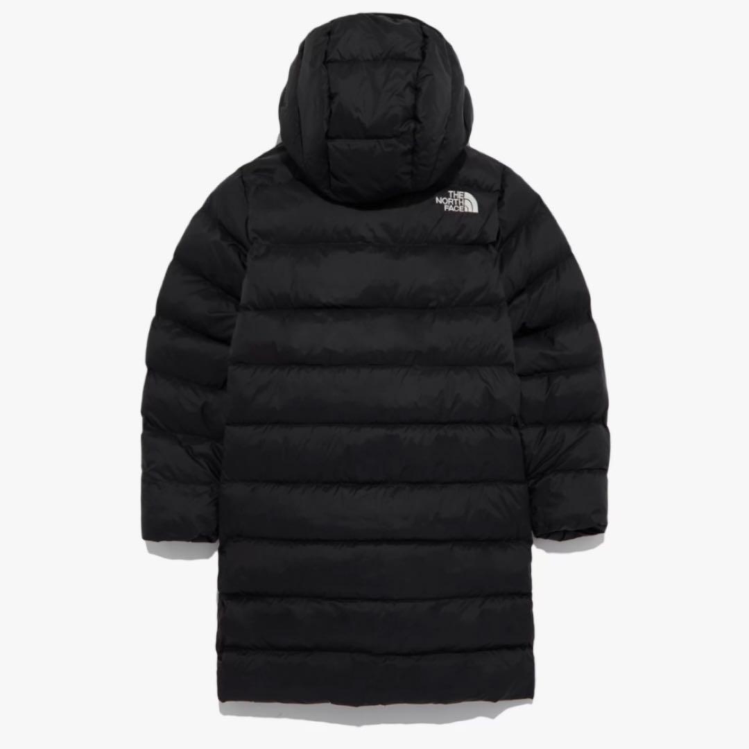 新品タグ付　ノースフェイス　 フード付き中綿ロングコート　ブラック　160cm