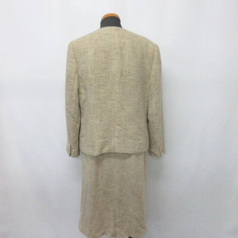 OS5497■Burberrys/バーバリーズ■ノーカラーツイードセットアップ