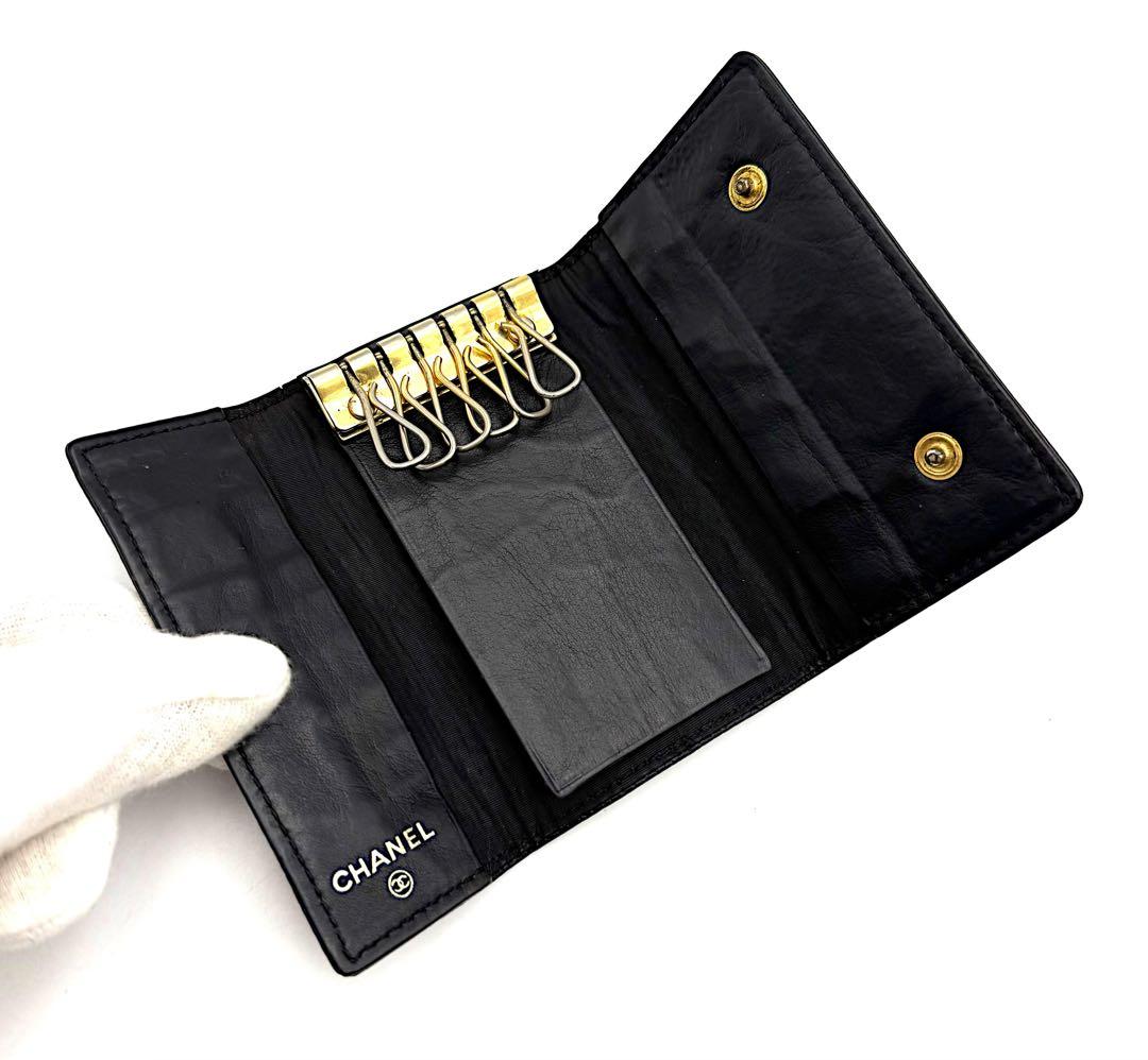 シャネル ココマーク キャビアスキン 6連 キーケース