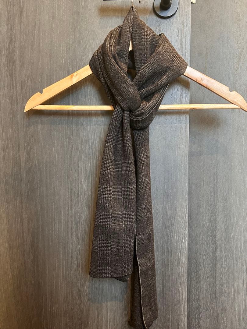 brioni 新品未使用 マフラー ストール ウール シルク