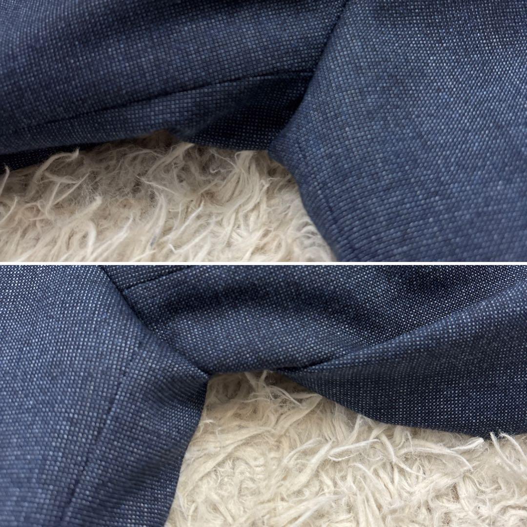 美品☆【タカキュー】ダブルベスト　ピンチェック　3ピース　ネイビー　Y4 S〜M