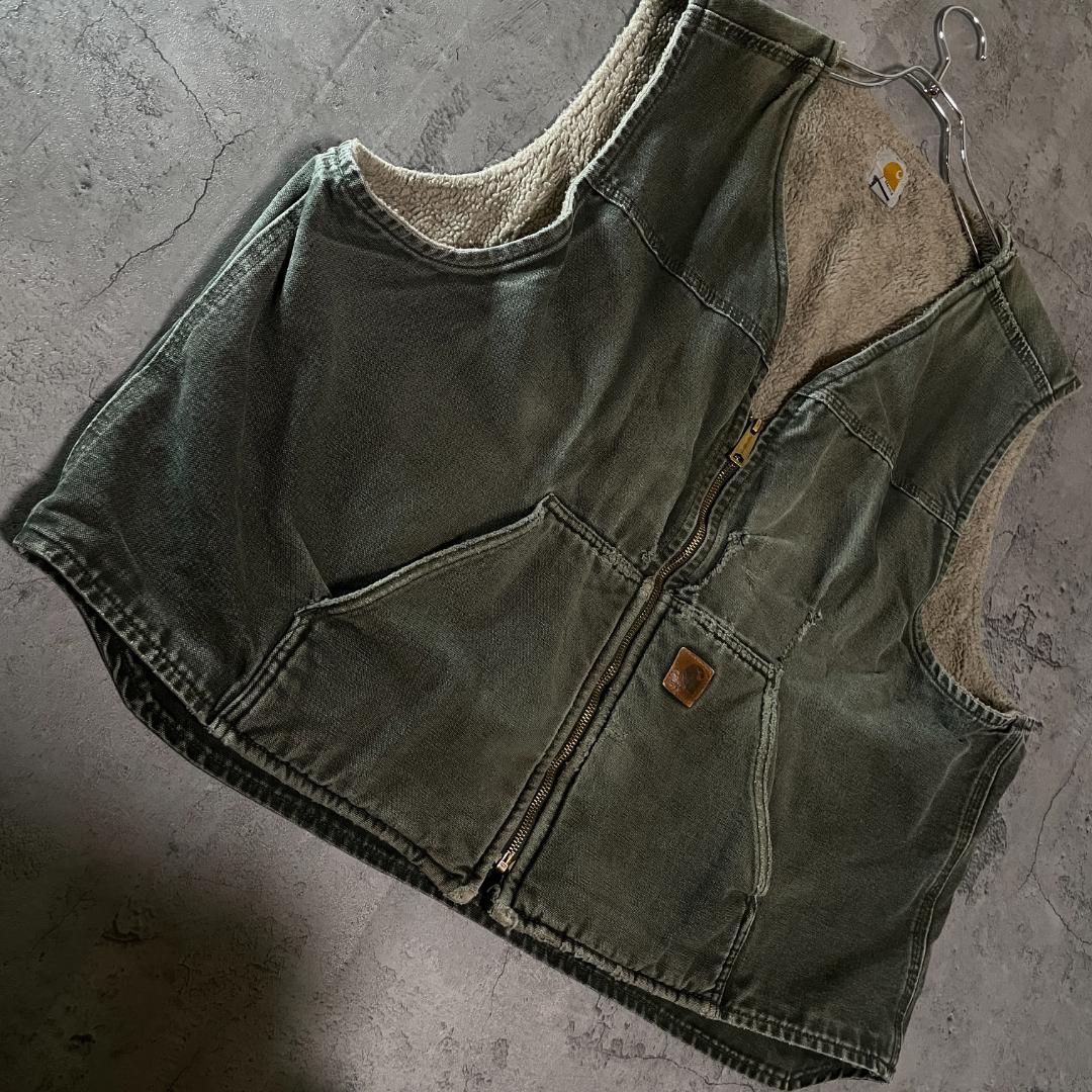 専用鬼フェード Carhartt ダックベスト V26 MOS 裏ボア 3XL