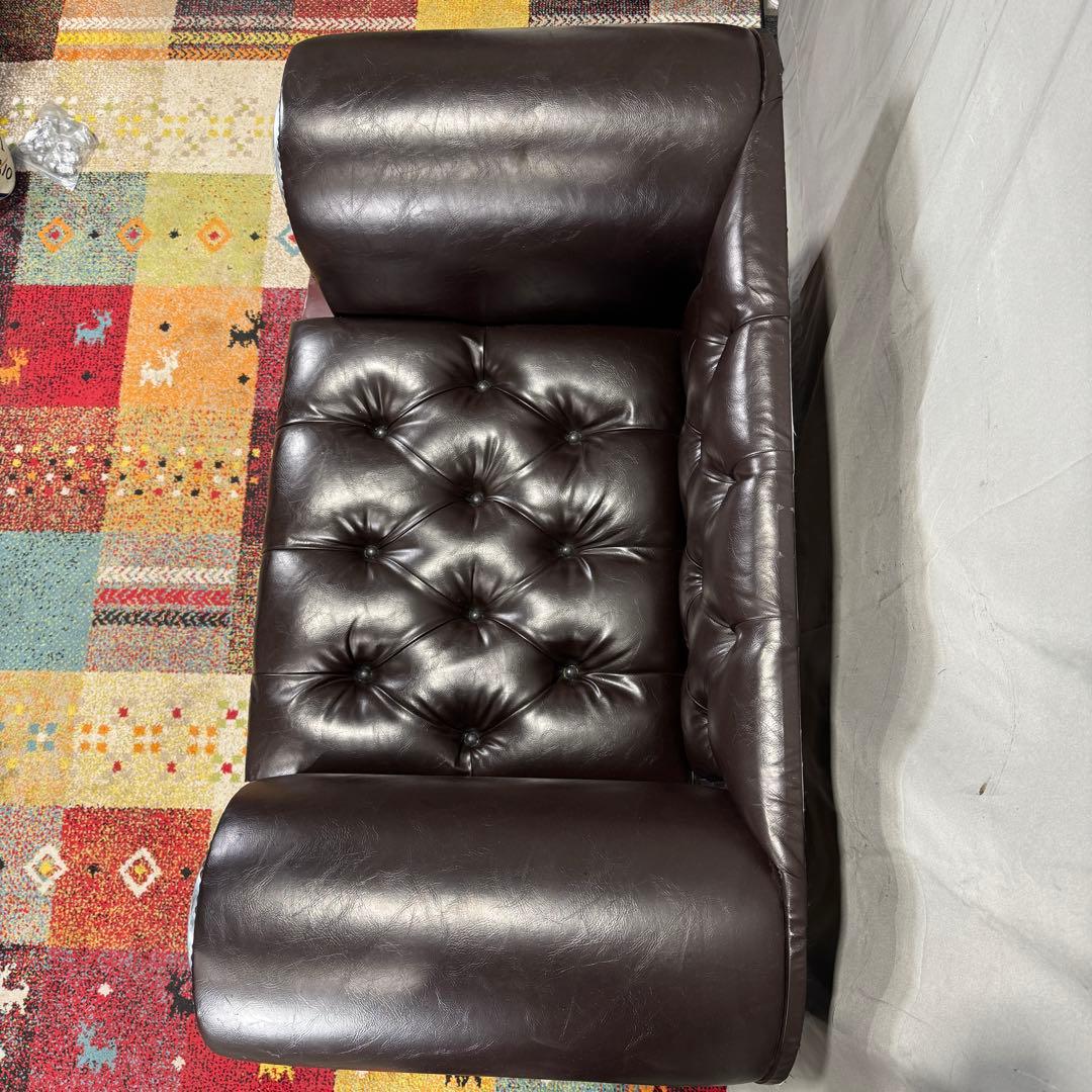 F【送料込み】ヴィンテージカー風 1人掛けソファ 1P ビンテージ 旧車