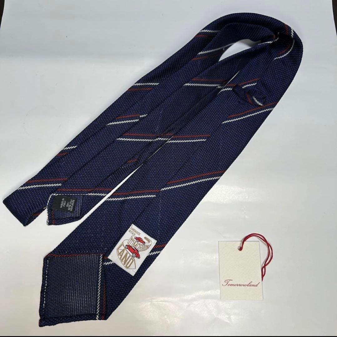 アットヴァンヌッチ トゥモローランド セッテピエゲ 紫シルク ストライプ