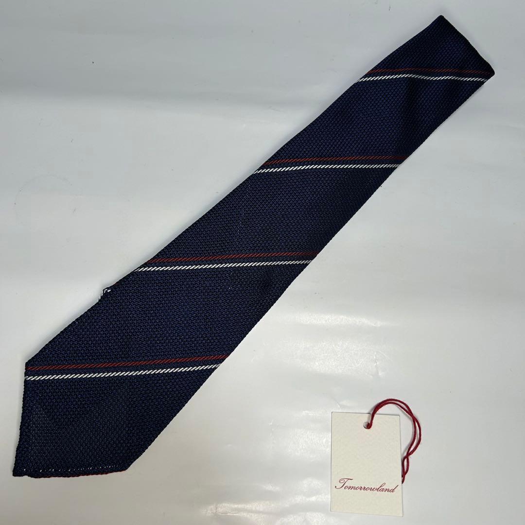 アットヴァンヌッチ トゥモローランド セッテピエゲ 紫シルク ストライプ