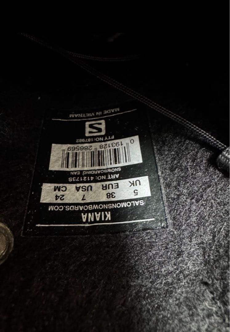 K*j様 サロモン　Kiana スノーボードブーツ ブラック 24センチ