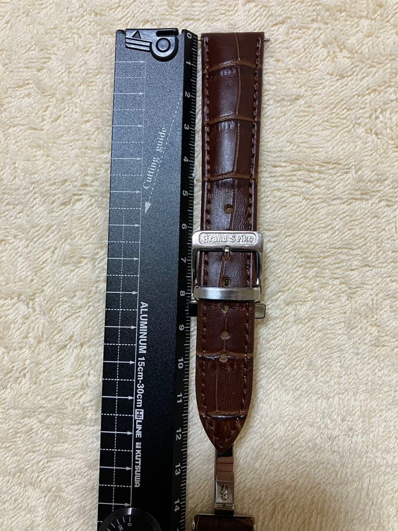 グランドセイコー純正Dバックル未使用　クロコダイル型押しストラップ付き