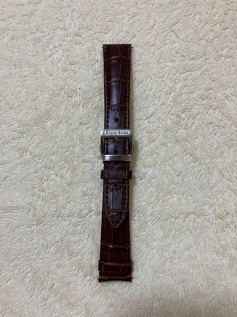 グランドセイコー純正Dバックル未使用　クロコダイル型押しストラップ付き