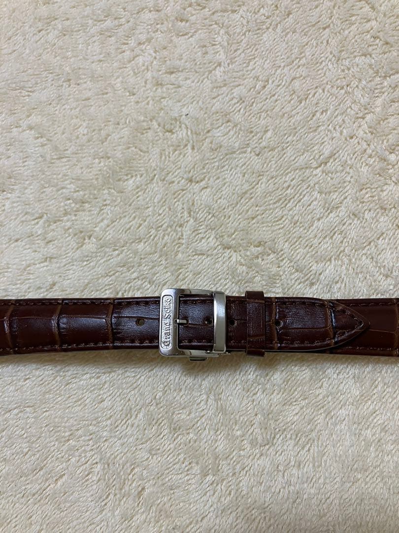 グランドセイコー純正Dバックル未使用　クロコダイル型押しストラップ付き