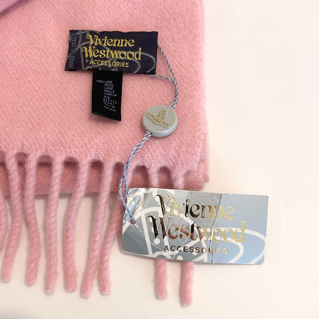 新品 Vivienne Westwood マフラー ピンク マフラー ウール