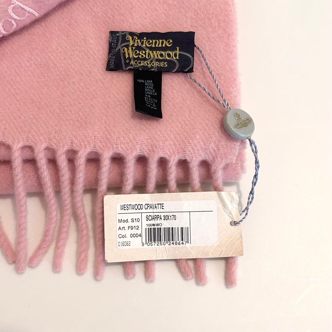 新品 Vivienne Westwood マフラー ピンク マフラー ウール