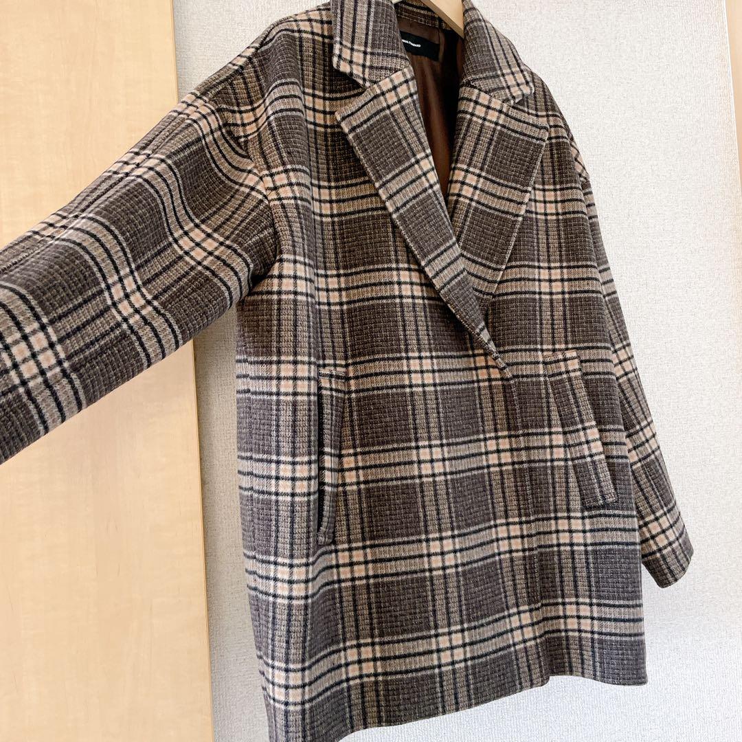 ジャーナルスタンダード　スーパー140ビーバーテーラーコート　グレンチェック