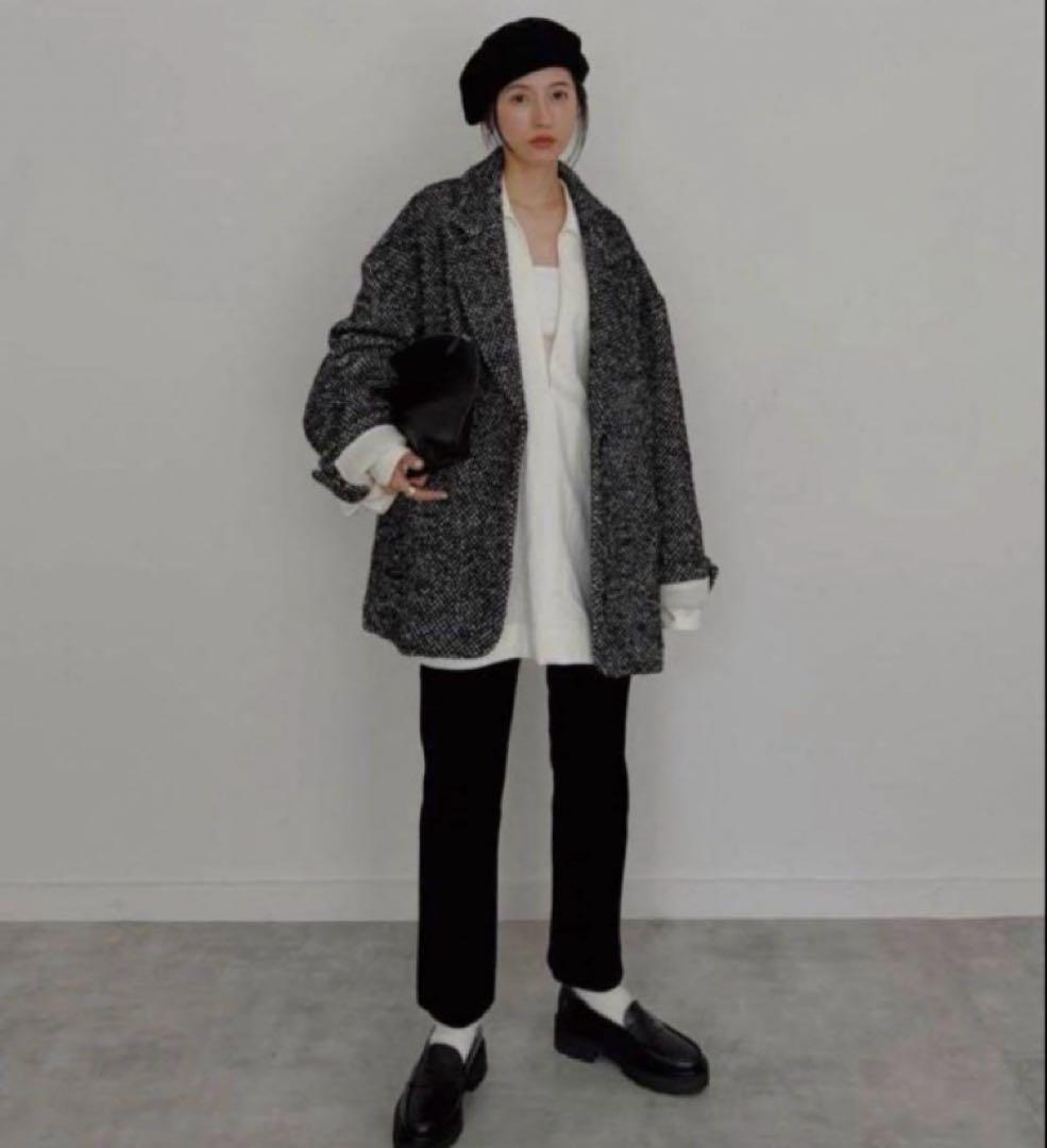 CLANE×SUZU MIX COLOR OVER COAT 1