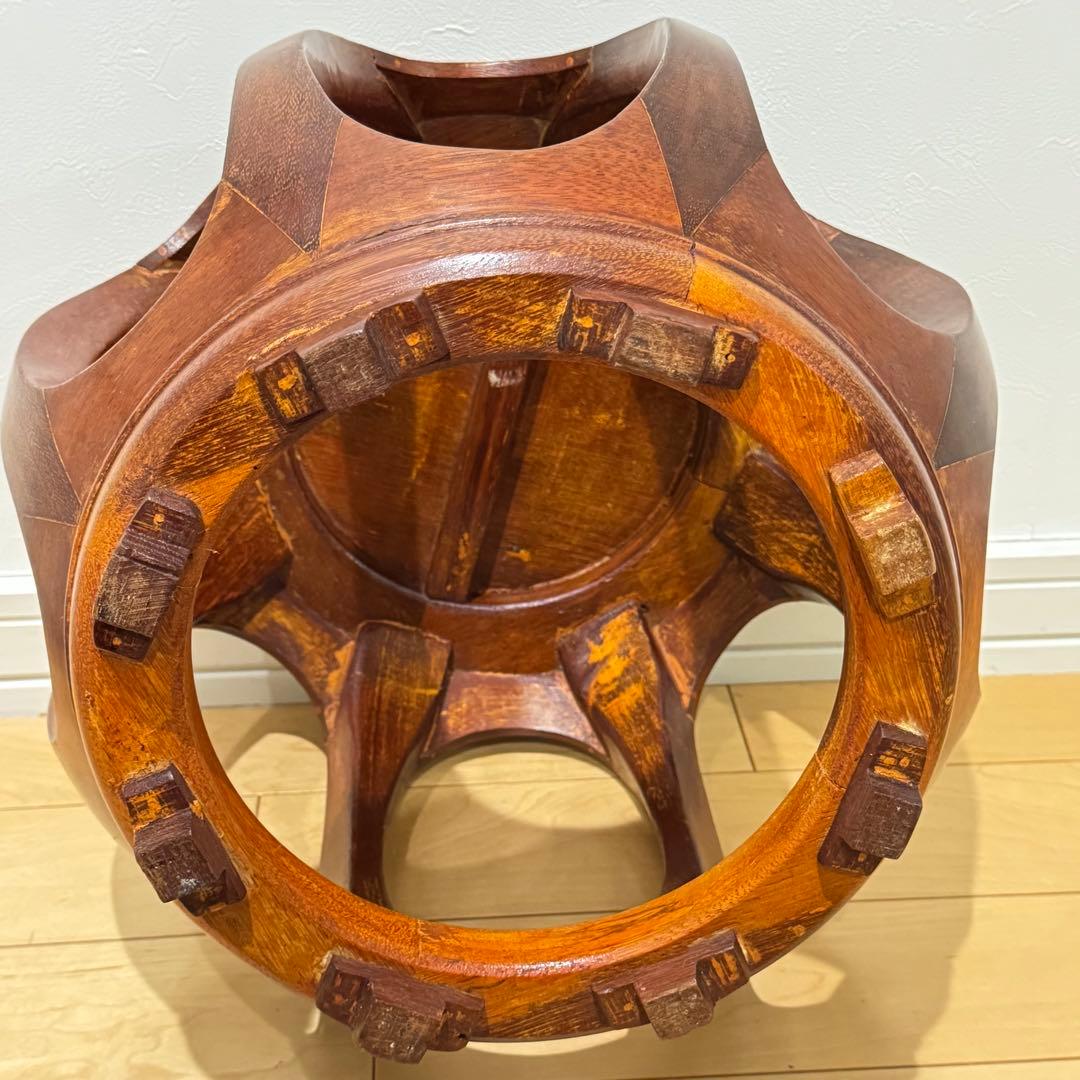 螺鈿象嵌花台　スツール　置台 飾り棚 香炉台 華道具 唐物 中国美術