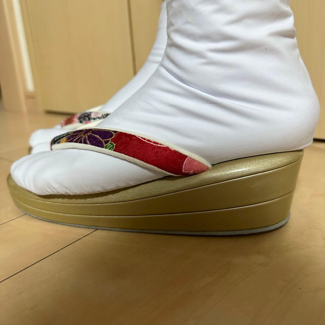 《最終値下げ》草履バッグセット 染め生地使用 LLサイズ