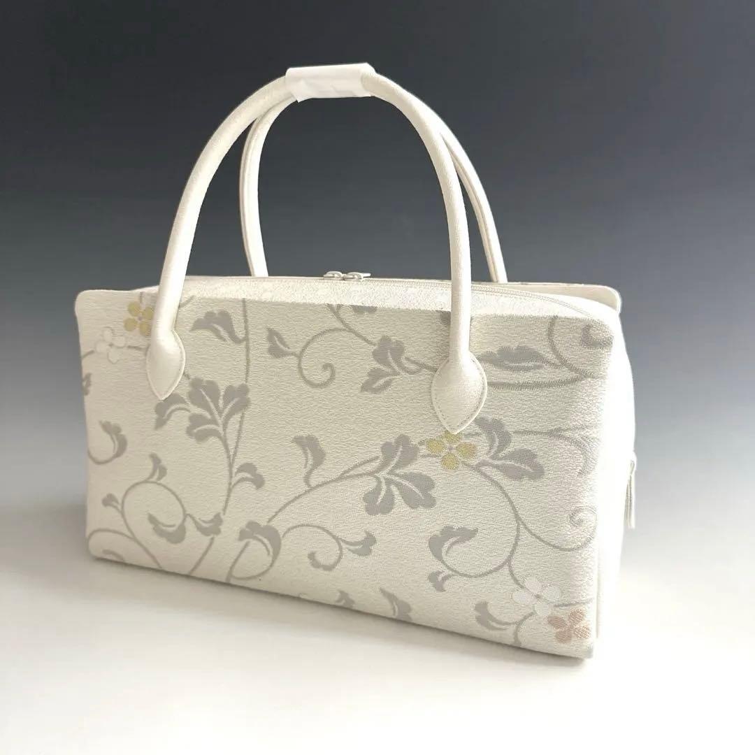 新品未使用品　京都 西陣織　弥栄織物　　　正絹帯地使用　利休バッグ　251214