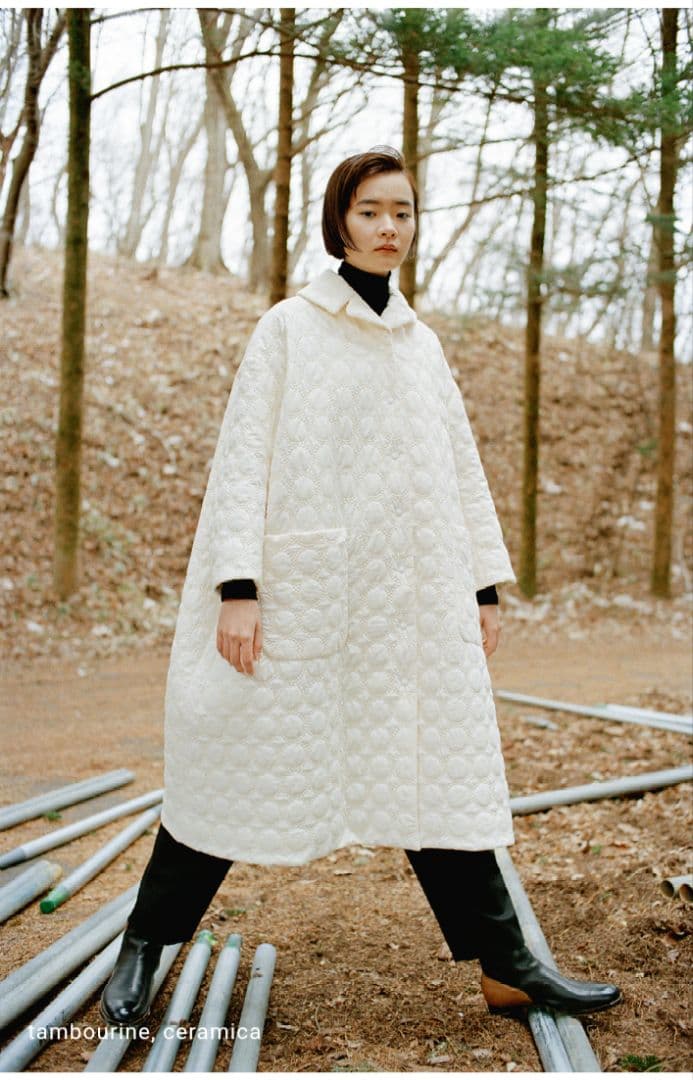 ミナペルホネン　コート　タンバリン　38 キルティング