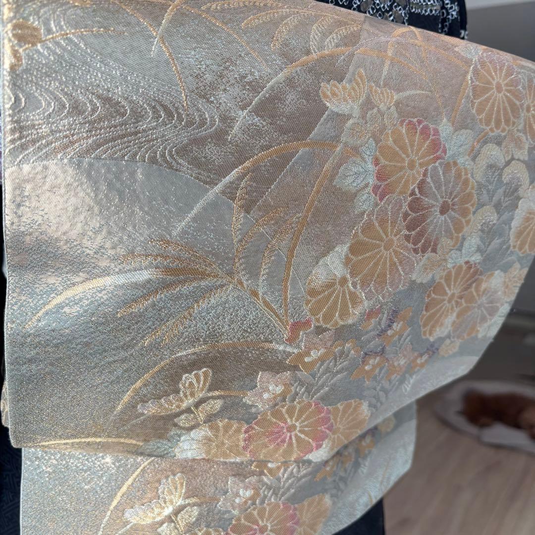 訪問着　フルセット　着物　帯　帯締め　帯締め　黒