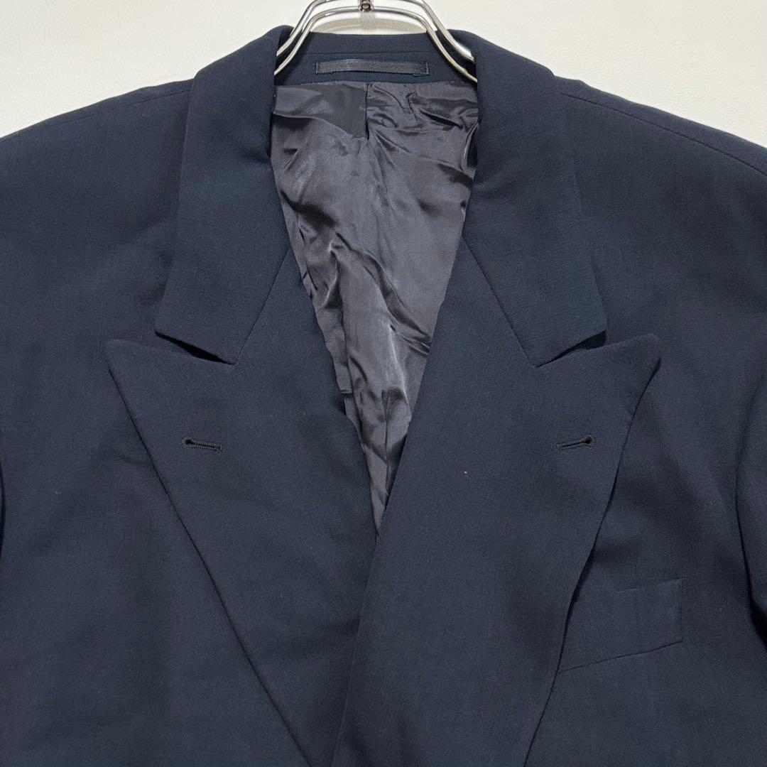 美品 希少 ヒューゴボス シルクウール 2XL スーツ セットアップ ダブル